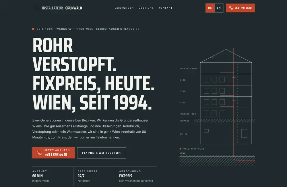 Installateur Grünwald, Instalacije i servis